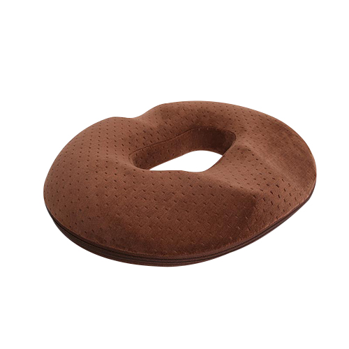 Round memory foam orthopedic donut seat cushion feature